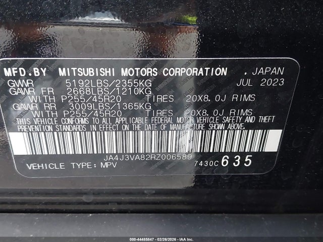 2024 MITSUBISHI OUTLANDER JA4J3VA82RZ006589 Photo 8