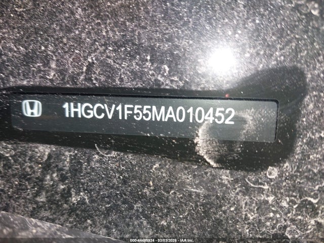 44485924 :رقم المزاد ، 1HGCV1F55MA010452 vin ، 2021 Honda Accord Ex-l مزاد بيع