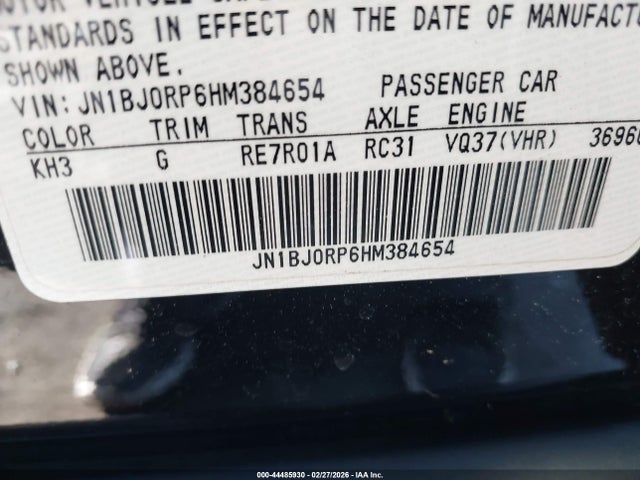 2017 INFINITI QX50 JN1BJ0RP6HM384654 Photo 8