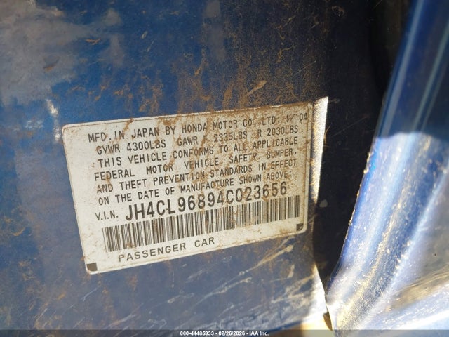 Aukcja sprzedaży 2004 Acura Tsx, vin: JH4CL96894C023656, numer aukcji: 44485933
