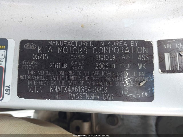 2016 KIA FORTE KNAFX4A61G5460813 Photo 8