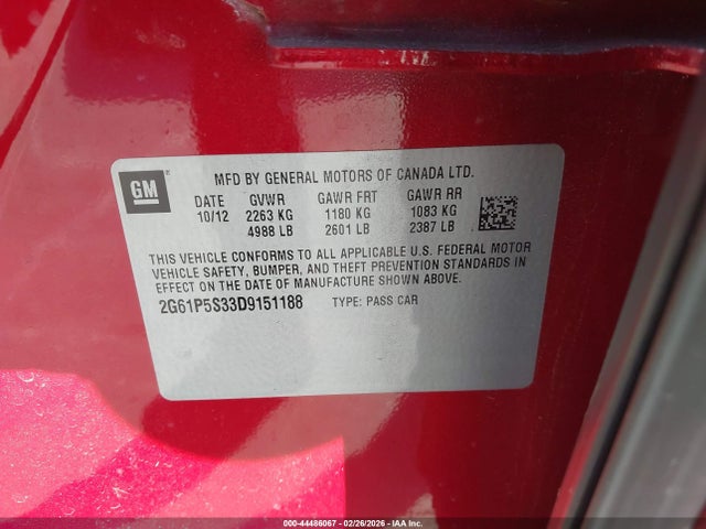 2013 CADILLAC XTS 2G61P5S33D9151188 Photo 8