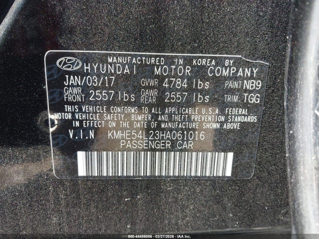 KMHE54L23HA061016 Hyundai Sonata Plug-in Hybrid Limited