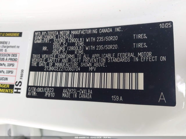 Продаж на аукціоні авто 2026 Lexus Nx 350h F Sport Handling, vin: 2T2KKCEZ2TC060704, номер лоту: 44486114