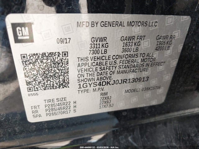 2018 CADILLAC ESCALADE 1GYS4DKJ0JR130913 Photo 8