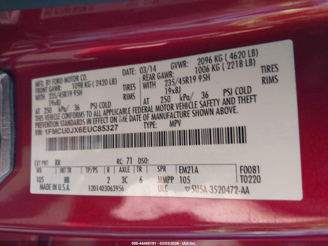 Ford Escape Titanium 2014 1FMCU0JX6EUC85327 Image 9