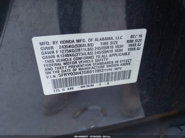 Продажа на аукционе авто 2016 Acura Mdx Technology   Acurawatch Plus Packages/technology Package, vin: 5FRYD3H42GB017053, номер лота: 44486257