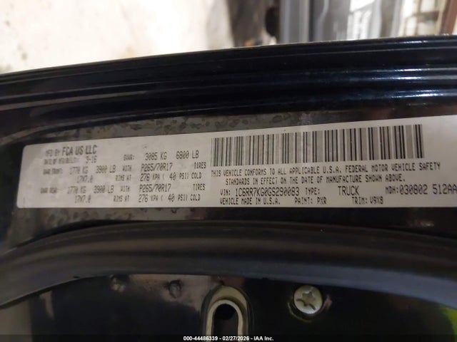 44486339 :رقم المزاد ، 1C6RR7KG0GS290083 vin ، 2016 Ram 1500 Express مزاد بيع