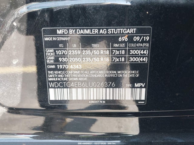 2020 MERCEDES-BENZ GLA 250 WDCTG4EB6LU026376 Photo 8