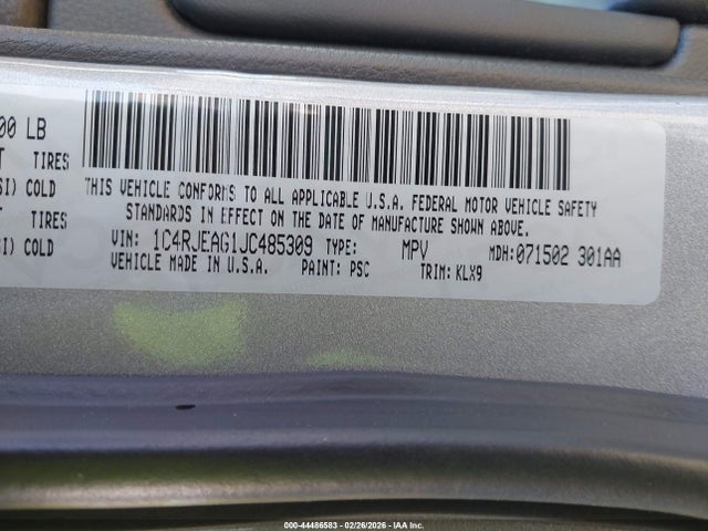 1C4RJEAG1JC485309 Jeep Grand Cherokee Altitude 4x2