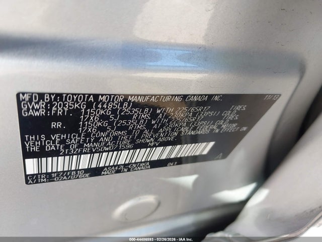 2013 TOYOTA RAV4 2T3ZFREV5DW071596 Photo 8
