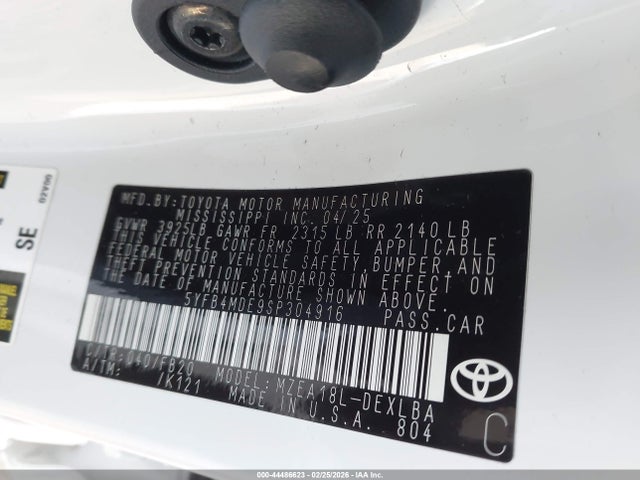 Toyota COROLLA LE 2025 5YFB4MDE9SP304916 Image 9