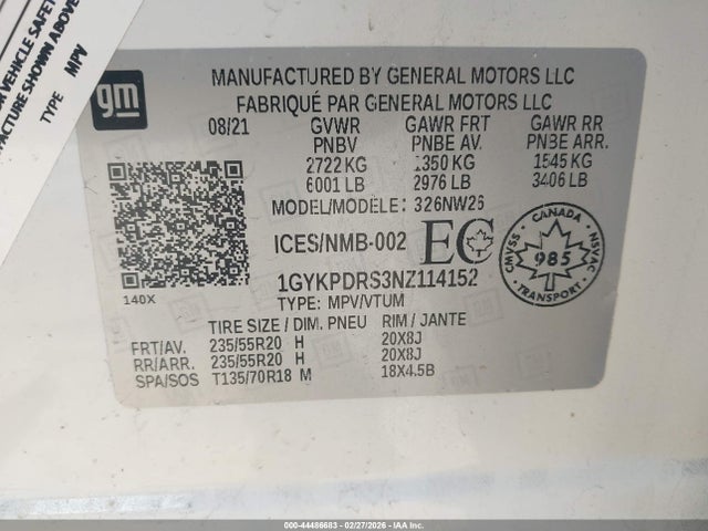 2022 CADILLAC XT6 1GYKPDRS3NZ114152 Photo 8