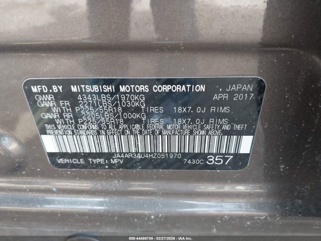 2017 MITSUBISHI OUTLANDER SPORT JA4AR3AU4HZ051970 Photo 8