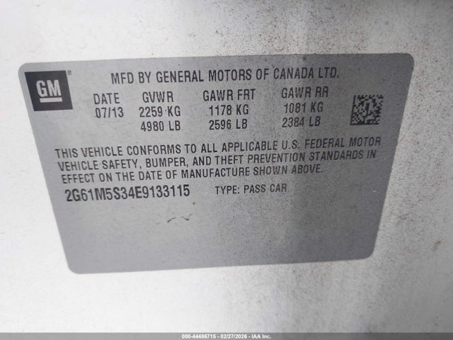 2014 CADILLAC XTS 2G61M5S34E9133115 Photo 8