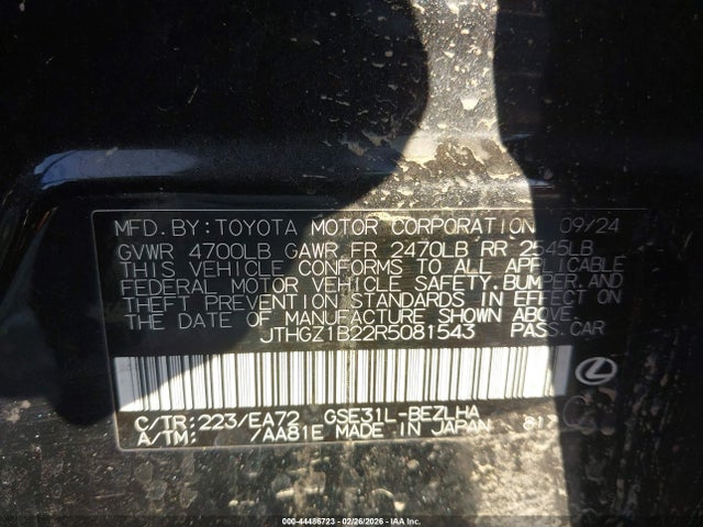 JTHGZ1B22R5081543 Lexus Is 350 F Sport