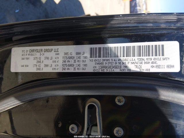 44486732 :رقم المزاد ، 1C6RR6KG0ES456318 vin ، 2014 Ram 1500 Express مزاد بيع