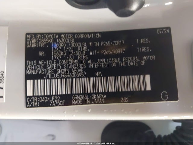 2024 TOYOTA 4RUNNER JTELU5JR8R6305957 Photo 8