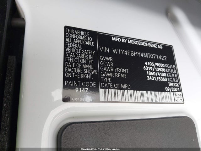 2021 MERCEDES-BENZ SPRINTER 2500 W1Y4EBHY4MT071422 Photo 8