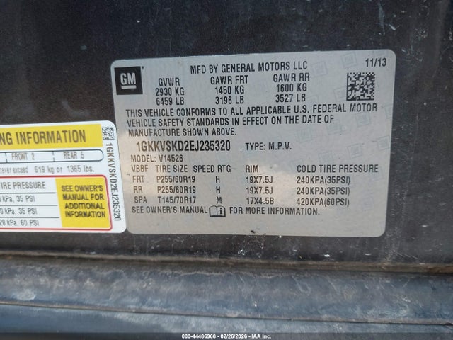 1GKKVSKD2EJ235320 GMC Acadia Slt-2
