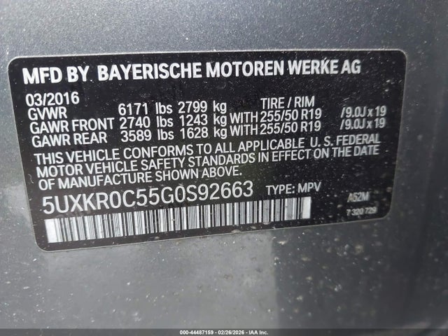 5UXKR0C55G0S92663 BMW X5 Xdrive35i