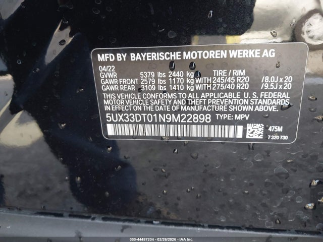 2022 BMW X4 5UX33DT01N9M22898 Photo 8