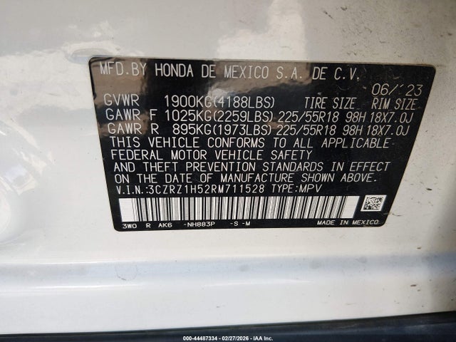 2024 HONDA HR-V 3CZRZ1H52RM711528 Photo 8