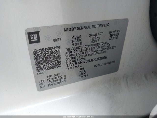 2018 CADILLAC ESCALADE ESV 1GYS4HKJ8JR103806 Photo 8