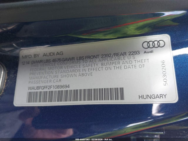 2015 AUDI A3 WAUBFGFF2F1089694 Photo 8
