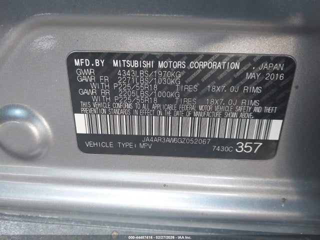 2016 MITSUBISHI OUTLANDER SPORT JA4AR3AW6GZ052067 Photo 8