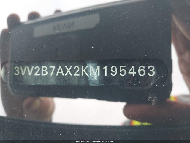 44487443 :رقم المزاد ، 3VV2B7AX2KM195463 vin ، 2019 Volkswagen Tiguan 2.0t Se/2.0t Sel/2.0t Sel R-line/2.0t Sel R-line Black مزاد بيع