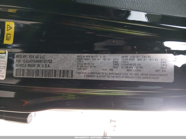 2022 JEEP WRANGLER UNLIMITED 1C4JJXFG4NW137753 Photo 8