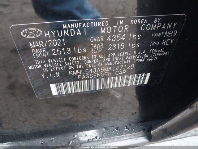 2021 HYUNDAI SONATA KMHL64JA5MA147128 Photo 8