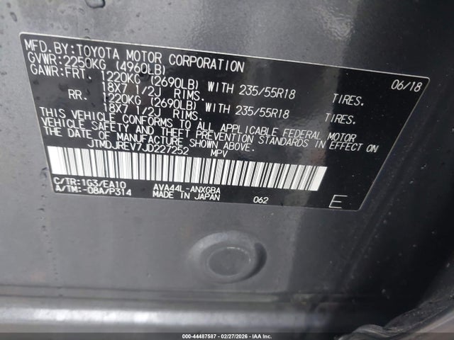 2018 TOYOTA RAV4 HYBRID JTMDJREV7JD227252 Photo 8