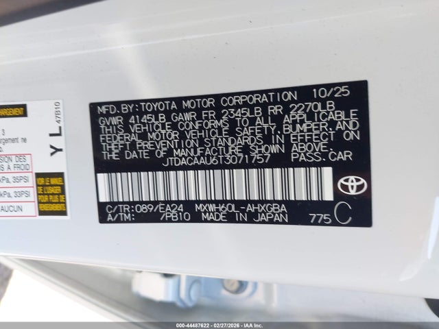 JTDACAAU6T3071757 Toyota Prius Nightshade