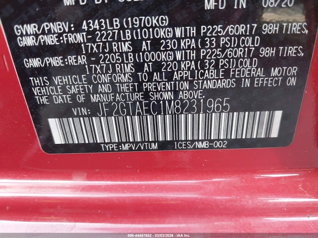 Subaru Crosstrek Premium 2021 JF2GTAEC1M8231965 Image 9