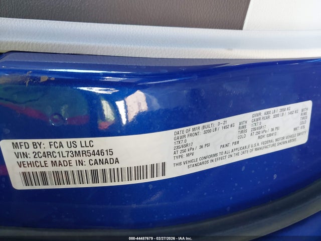 2021 CHRYSLER PACIFICA HYBRID 2C4RC1L73MR544615 Photo 8