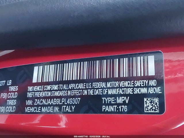 ZACNJAAB9LPL49307 Jeep Renegade Sport Fwd