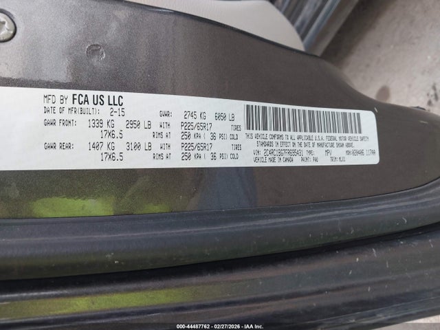 Продаж на аукціоні авто 2015 Chrysler Town & Country Touring, vin: 2C4RC1BG7FR695431, номер лоту: 44487762