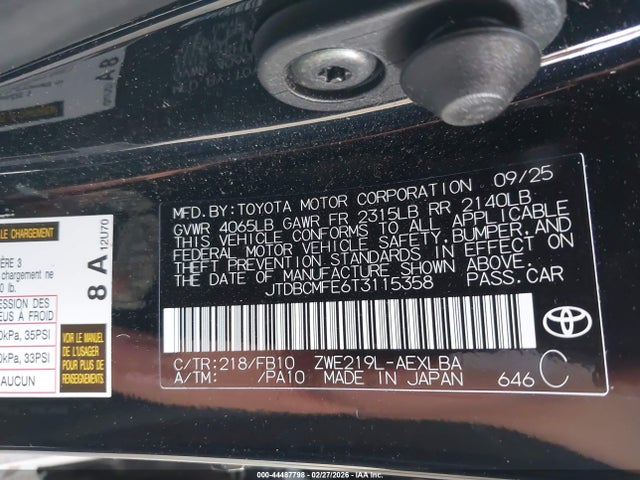 2026 TOYOTA COROLLA HYBRID JTDBCMFE6T3115358 Photo 8