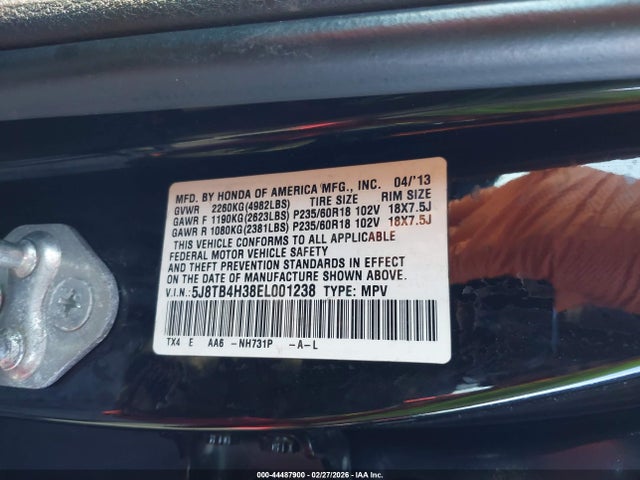 5J8TB4H38EL001238 Acura RDX