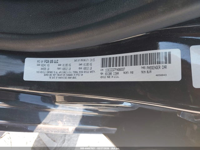 Aukcja sprzedaży 2015 Chrysler 200 C, vin: 1C3CCCEG7FN686937, numer aukcji: 44487921