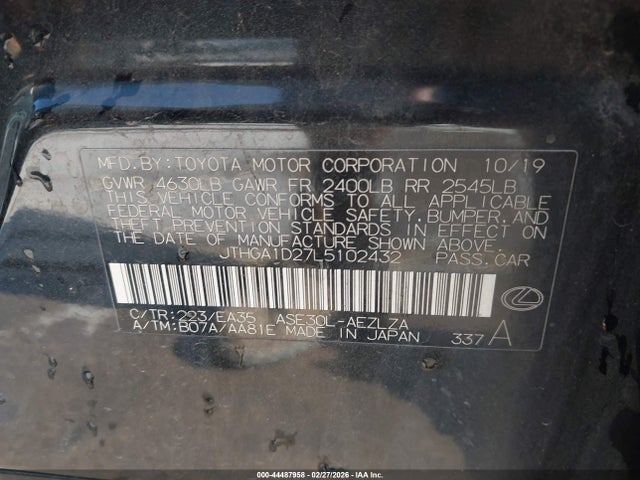 JTHGA1D27L5102432 Lexus IS 300