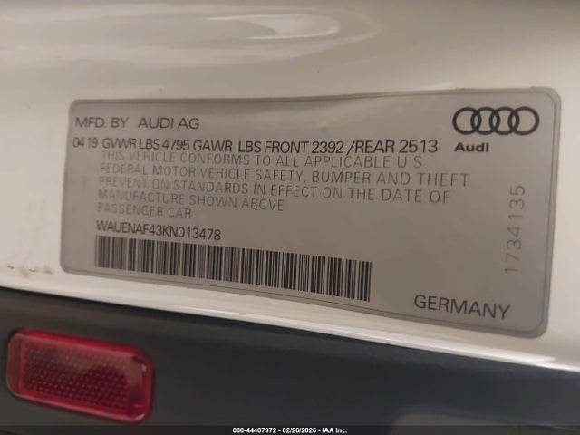 2019 AUDI A4 WAUENAF43KN013478 Photo 8