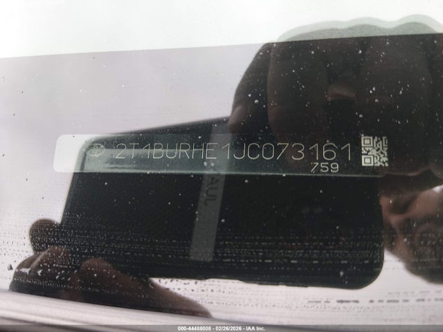 Продажа на аукционе авто 2018 Toyota Corolla L, vin: 2T1BURHE1JC073161, номер лота: 44488008