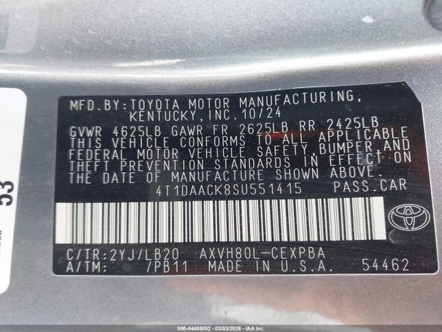 Toyota CAMRY XSE 2025 4T1DAACK8SU551415 Image 9
