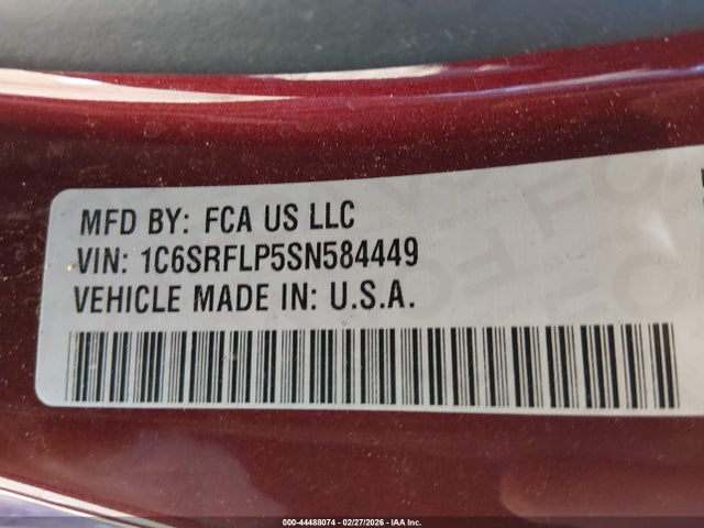 44488074 :رقم المزاد ، 1C6SRFLP5SN584449 vin ، 2025 Ram 1500 مزاد بيع