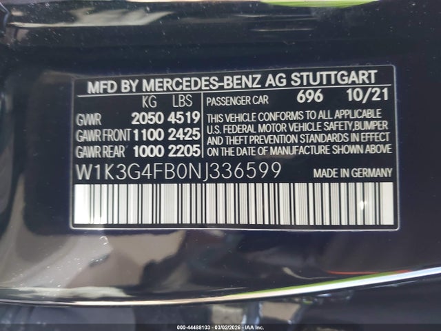 2022 MERCEDES-BENZ A 220 W1K3G4FB0NJ336599 Photo 8