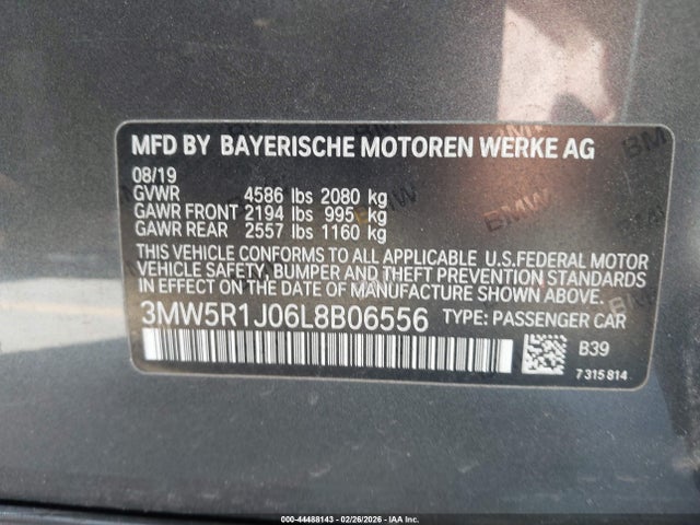 3MW5R1J06L8B06556 BMW 330I