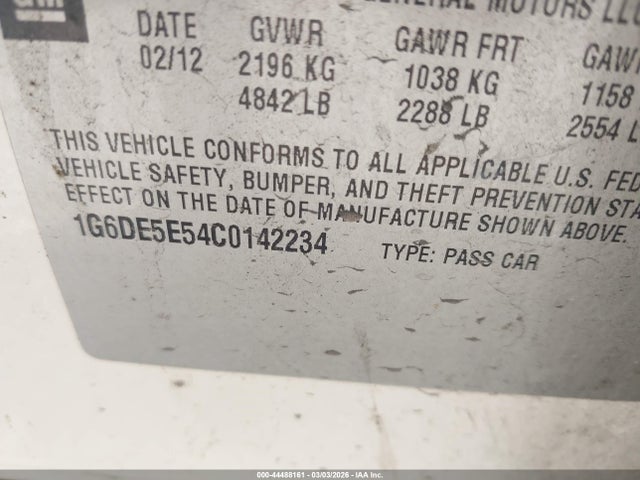 2012 CADILLAC CTS 1G6DE5E54C0142234 Photo 8